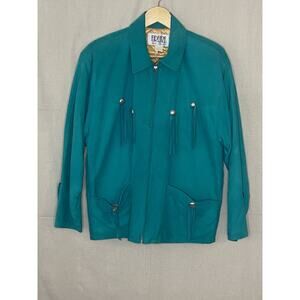 Vintage Firenze Santa Barbara Mens Western‎ Cowboy Fringe Suede Jacket Size S